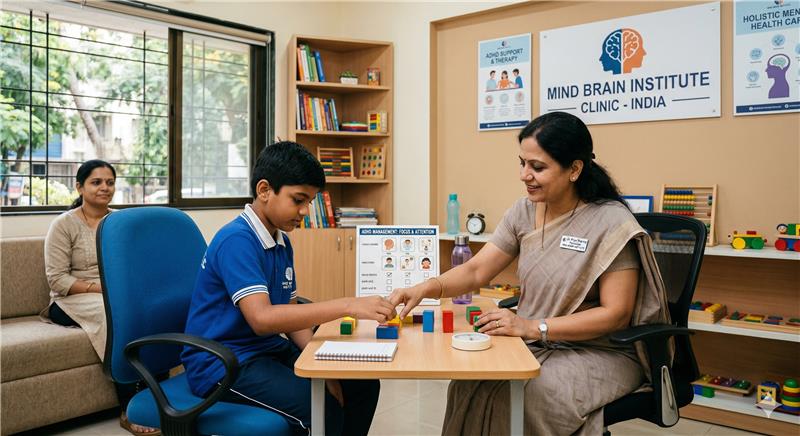 A woman can be seen teaching a kid something with legos while his mother is watching from behind sitting on a sofa