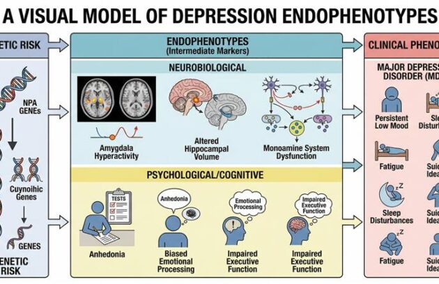 Visual representation of depression endophenotypes